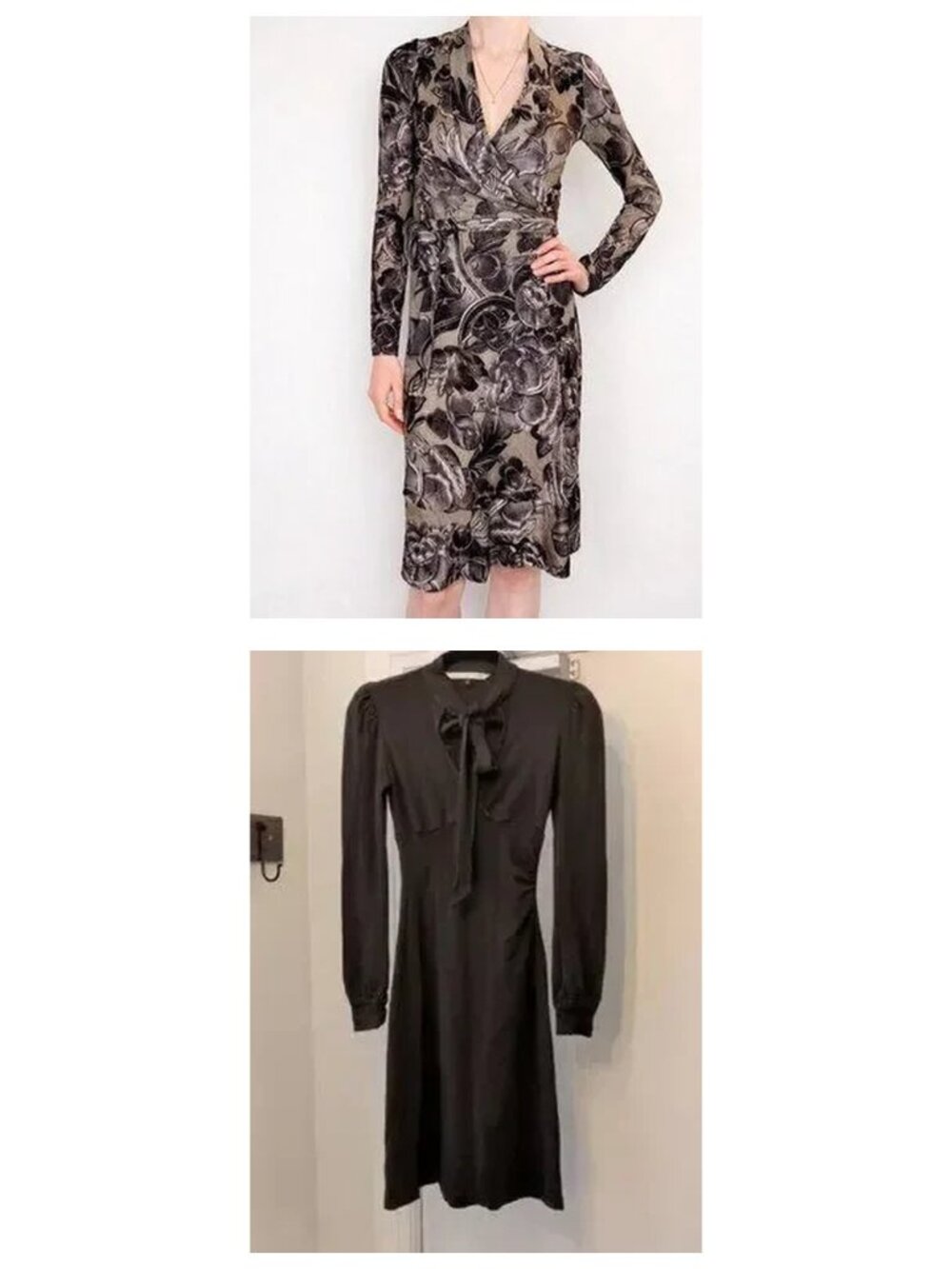 DVF 2 Dress Bundle US 0 | Boka Cordova Silk Wrap + Wool Tie-Neck